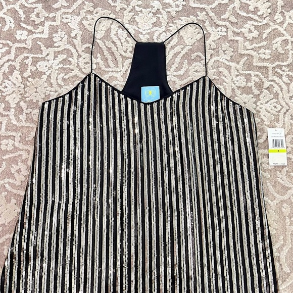 NWT CeCe Sequin Stripe Slip Dress - Picture 9 of 16